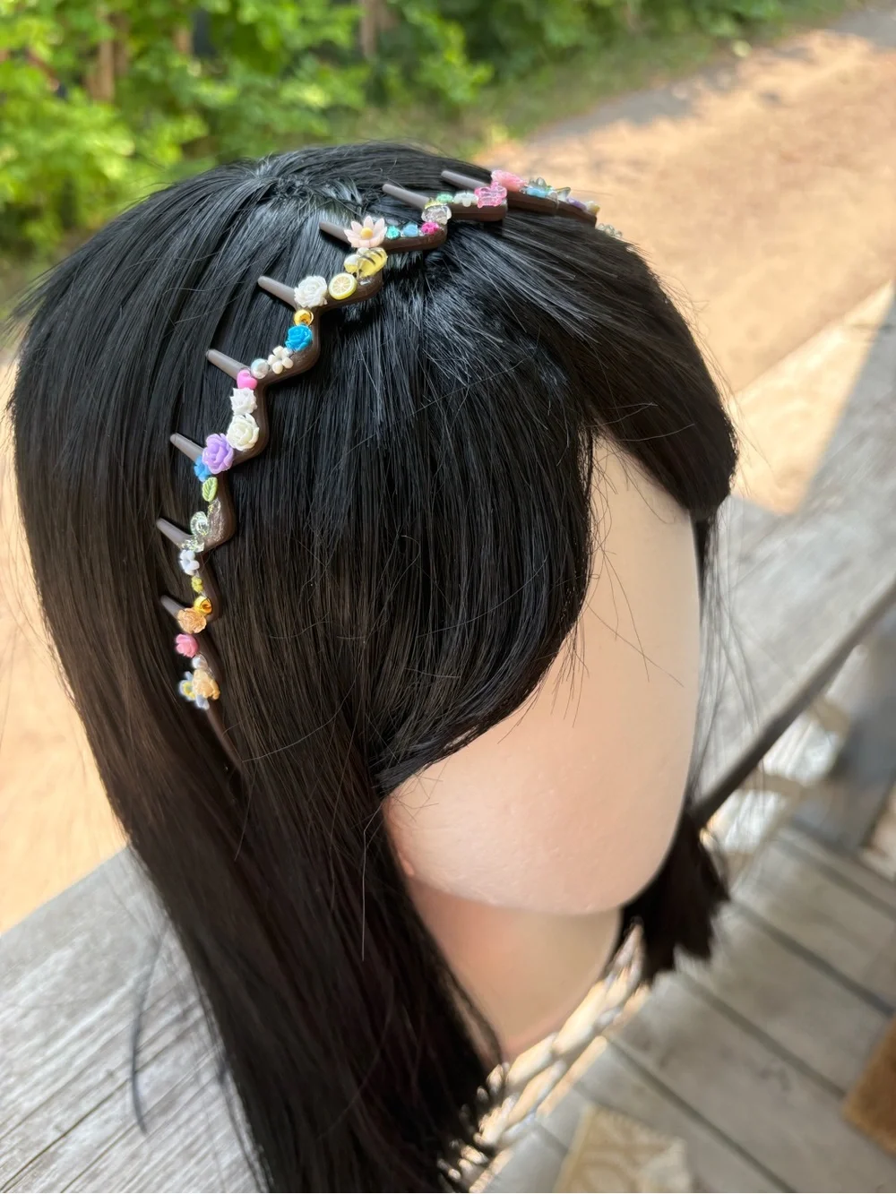 Floral Beaded handmade Headband in Multicolor